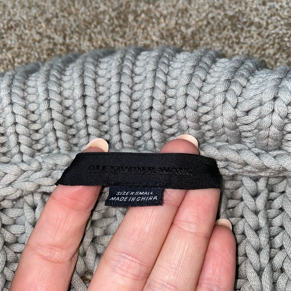 Alexander Wang XS Grey Cable Knit Chunky Sweater - Picture 4 of 4
